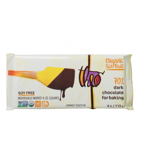 Theo Organic Fair Trade 70% Dark Chocolate Baking Bars (10x4 OZ) Theo Organic Fair Trade 70% Dark Chocolate Baking Bars (10x4 OZ)