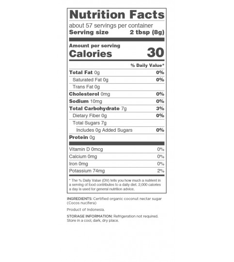 Navitas Naturals Organic Coconut Palm Sugar (6x16 OZ) Navitas Naturals Organic Coconut Palm Sugar (6x16 OZ)