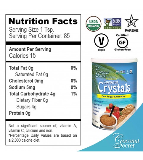 Coconut Secret Raw Coconut Crystls (12x12OZ ) Coconut Secret Raw Coconut Crystls (12x12OZ )