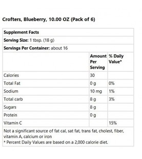 Crofters Wild Blueberry Fruit Spread (6x10 Oz)