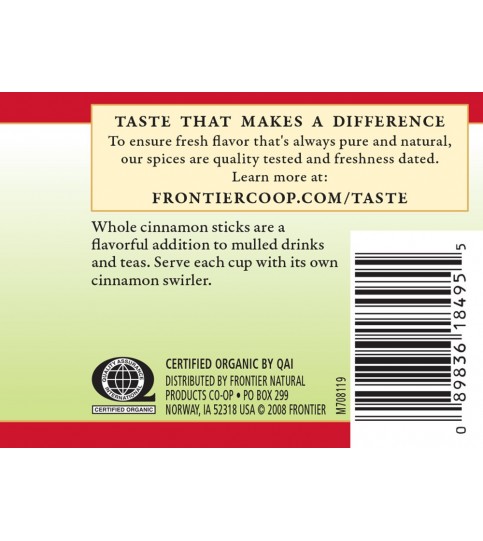 Frontier Herb 2 3x4 Inch Whole Cinnamon Stick (1x1.28 Oz) Frontier Herb 2 3x4 Inch Whole Cinnamon Stick (1x1.28 Oz)