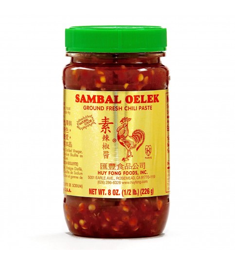 Huey Fong Sambal Oelek Ground Fresh Chili Paste (24x8Oz)