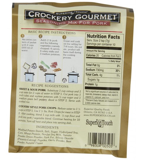 Crockery Gourmet Pork Seasoning Mix (12x2.5OZ ) Crockery Gourmet Pork Seasoning Mix (12x2.5OZ )