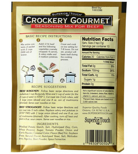 Crockery Gourmet Beef Seasoning Mix (12x2.5OZ ) Crockery Gourmet Beef Seasoning Mix (12x2.5OZ )