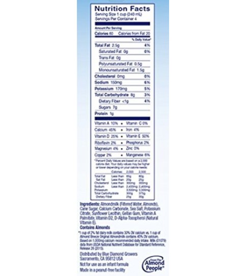 Blue Diamond Original Almond Breeze (12x32 Oz) Blue Diamond Original Almond Breeze (12x32 Oz)