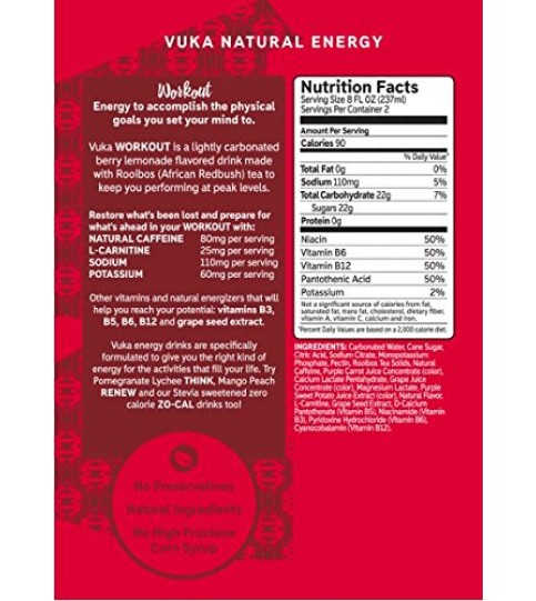 Vuka Drink Wrkout Bry/Lem (12x16OZ ) Vuka Drink Wrkout Bry/Lem (12x16OZ )