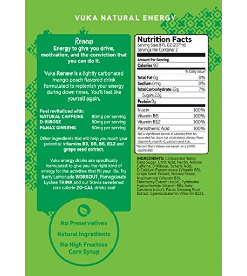 Vuka Drink Renew Mngo/Pch (12x16OZ ) Vuka Drink Renew Mngo/Pch (12x16OZ )