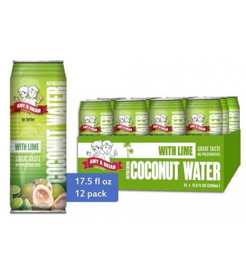 Amy & Brian Coconut Juice With Lime (12x17.5 Oz) Amy & Brian Coconut Juice With Lime (12x17.5 Oz)