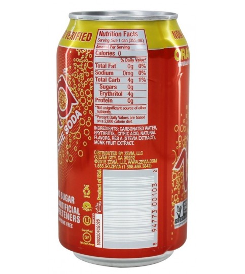 Zevia Natural Orange Diet Soda (4x6x12 Oz) Zevia Natural Orange Diet Soda (4x6x12 Oz)