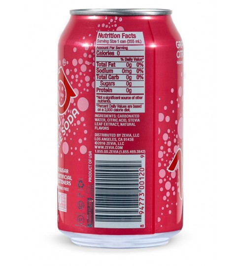Zevia Grapefruit Citrus (4x6Pack ) Zevia Grapefruit Citrus (4x6Pack )
