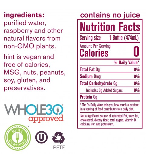 Hint Raspberry Water (12x16 Oz) Hint Raspberry Water (12x16 Oz)