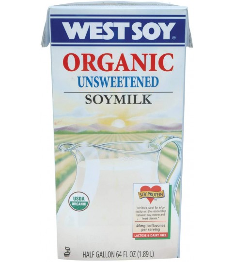 Westsoy Unsweetened Original Organic Soymilk (8x64 Oz) Westsoy Unsweetened Original Organic Soymilk (8x64 Oz)