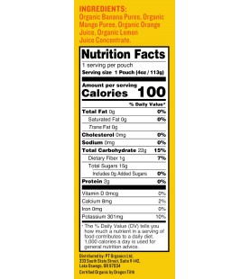 Peter Rabbit Organics Mango, Banana And Orange (10x4Oz) 