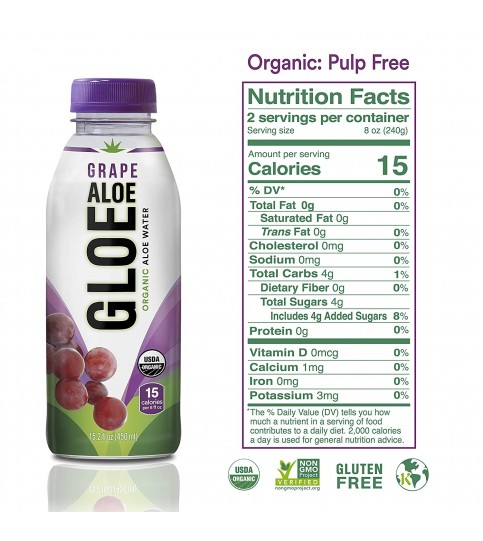 Aloe Gloe White Grape (12x15.2OZ ) Aloe Gloe White Grape (12x15.2OZ )