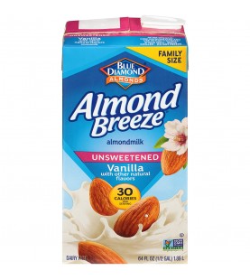 Blue Diamond Almond Breeze Unsweetened Vanilla (8x64 Oz)