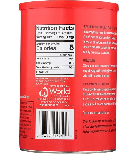 Cafix Instant Beverage Coffee Substitute All Natural (6x7Oz) Cafix Instant Beverage Coffee Substitute All Natural (6x7Oz)