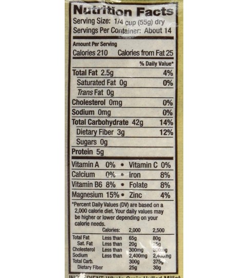 Bob's Red Mill Millet Hld Whole Bulk (1x25LB ) Bob's Red Mill Millet Hld Whole Bulk (1x25LB )