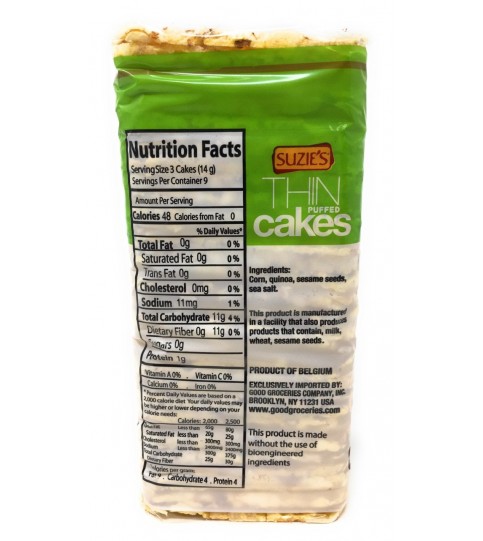 Suzie's Thin Pfd Corn Quinoa (12x4.6OZ ) Suzie's Thin Pfd Corn Quinoa (12x4.6OZ )