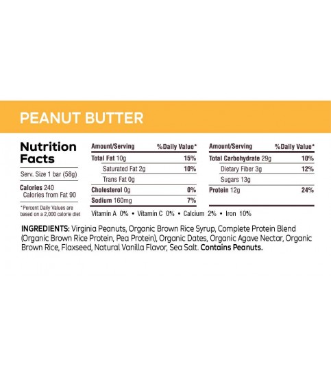 The GFB Peanut Butter Bar Gluten Free (12x2.05Oz)