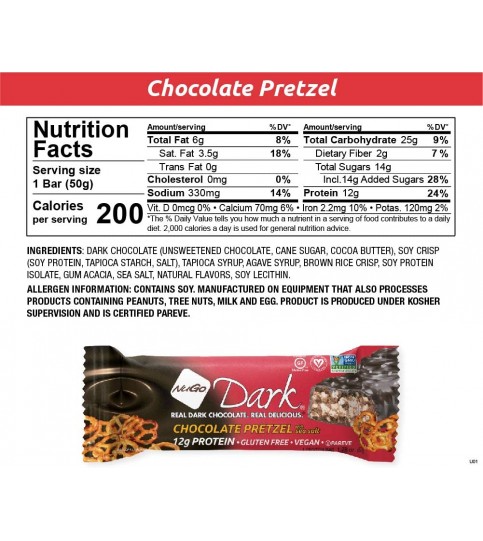 Nugo Chocolate Pretzel Bars (12x1.76Oz) Nugo Chocolate Pretzel Bars (12x1.76Oz)