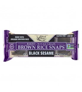 Edward & Sons Black Sesame Brown Rice Snaps (12x3.5 Oz)