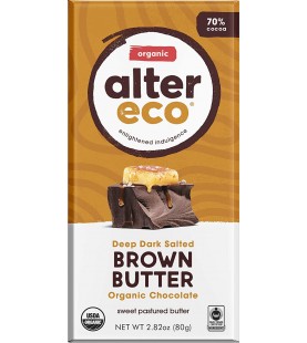 Alter Eco Dark Salted Brown Butter Organic Chocolate (12x2.82 OZ)