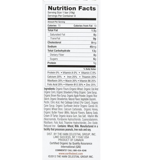 Earth's Best Sesame Street Strawberry Snack Bar (6x5.3 Oz) Earth's Best Sesame Street Strawberry Snack Bar (6x5.3 Oz)