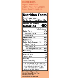 Peter Rabbit Organics Peach & Apple Fruit Snacks (10x4 Oz)