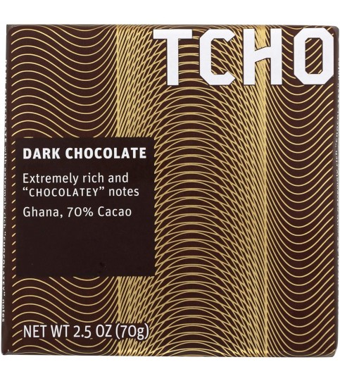 Tcho Dark Chocolate BAR 70% (12x2.5 OZ)