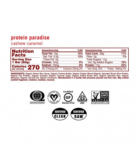 GoMacro Cashew Caramel Macrobar (12x2.1 OZ) GoMacro Cashew Caramel Macrobar (12x2.1 OZ)