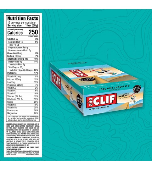 Clif Bar Coolmint Chocolate Clif Bar Bar (12x2.4 Oz) Clif Bar Coolmint Chocolate Clif Bar Bar (12x2.4 Oz)
