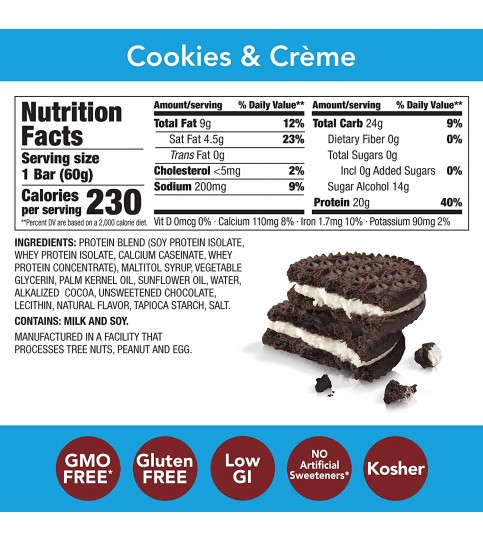 Think Thin Protein Bar Gluten Free Cookies And Cream (10x2.1Oz) Think Thin Protein Bar Gluten Free Cookies And Cream (10x2.1Oz)