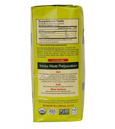 ECOTEAS Yerba Mate Pure Leaf Loose Tea (6x1LB) ECOTEAS Yerba Mate Pure Leaf Loose Tea (6x1LB)