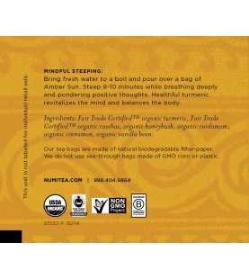 Numi Tea Amber Sun,Robois,Cinn,Vanilla (6x12 BAG)