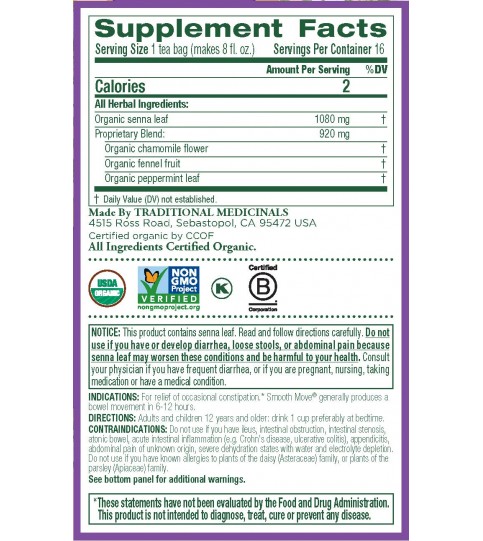 Traditional Medicinals Chamomile Smooth Move (6x16 Bag) Traditional Medicinals Chamomile Smooth Move (6x16 Bag)