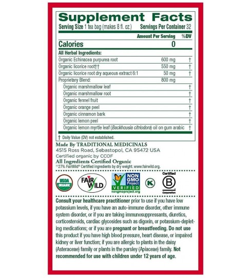 Traditional Medicinals Lemon Echinacea Throat Herb Tea (1x16 Bag) Traditional Medicinals Lemon Echinacea Throat Herb Tea (1x16 Bag)