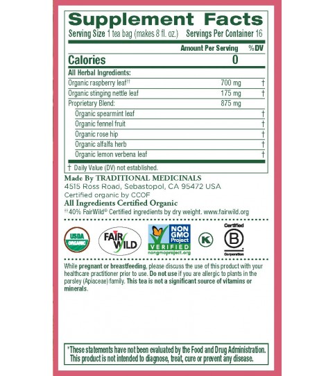 Traditional Medicinals Pregnancy Herb Tea (6x16 Bag) Traditional Medicinals Pregnancy Herb Tea (6x16 Bag)