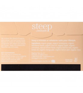 Bigelow Steep Organic Lemon Ginger Tea (6x20 BAG )