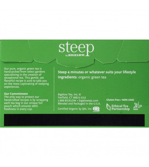 Bigelow Steep Organic Pure Green Tea (6x20 BAG ) Bigelow Steep Organic Pure Green Tea (6x20 BAG )