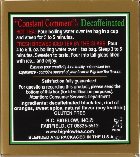Bigelow Decaffeinated Constant Comment Tea (6x20 Bag ) Bigelow Decaffeinated Constant Comment Tea (6x20 Bag )
