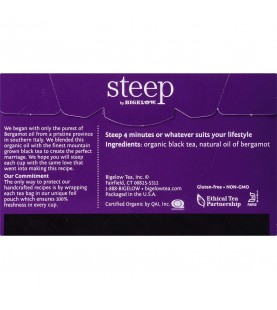 Bigelow Steep Organic Earl Grey Black Tea (6x20 BAG )