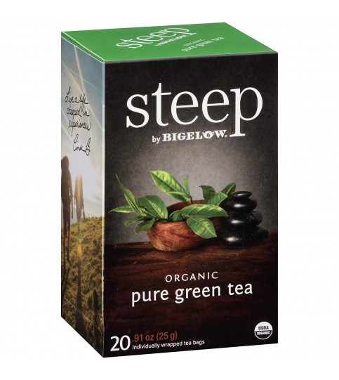 Bigelow Steep Organic Pure Green Tea (6x20 BAG ) Bigelow Steep Organic Pure Green Tea (6x20 BAG )