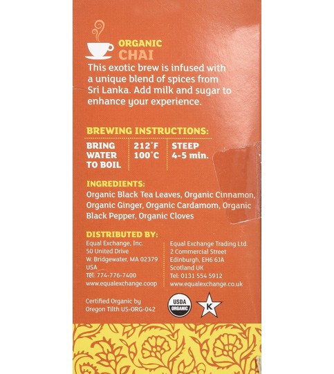 Equal Exchange Black Chai (6x20 Bag) Equal Exchange Black Chai (6x20 Bag)