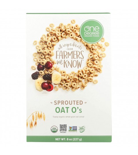 One Degree Organic Foods Odof Vegan Sprouted Oat O'S (6X8 OZ) One Degree Organic Foods Odof Vegan Sprouted Oat O'S (6X8 OZ)