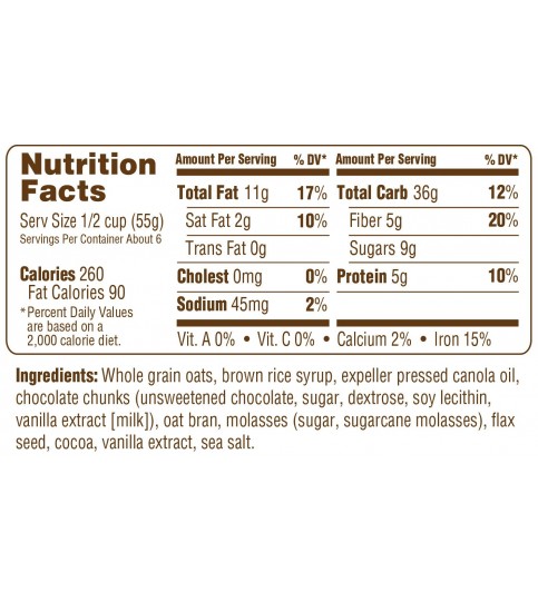 Erin Baker's Double Choc Granola (6x12Oz) Erin Baker's Double Choc Granola (6x12Oz)