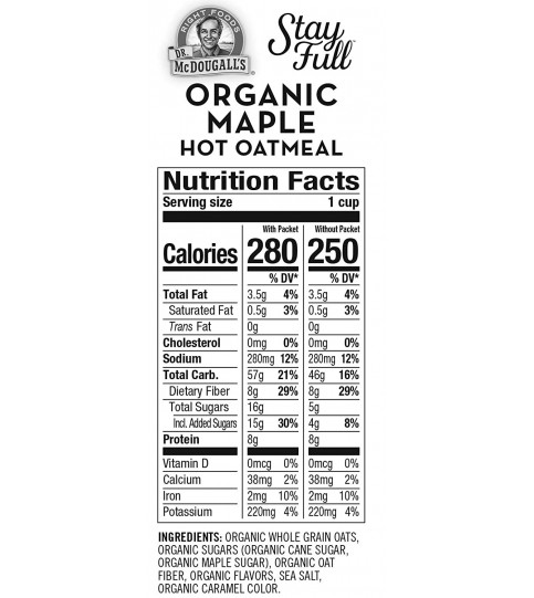 Dr. McDougall's Maple 4 Grain Hot Cereal Cup (6x2.5 Oz) Dr. McDougall's Maple 4 Grain Hot Cereal Cup (6x2.5 Oz)