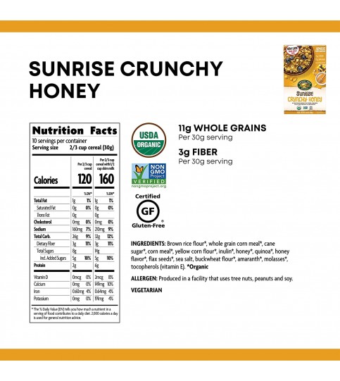 Nature's Path Sunrise Crunchy Honey (12x10.6 OZ) Nature's Path Sunrise Crunchy Honey (12x10.6 OZ)