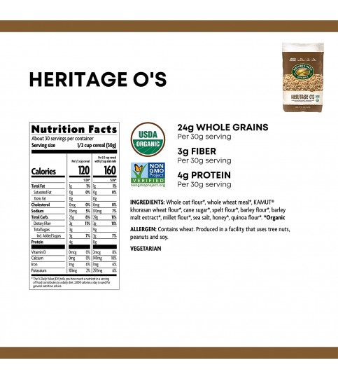 Nature's Path Heritage O's Cereal (6x32 Oz) Nature's Path Heritage O's Cereal (6x32 Oz)