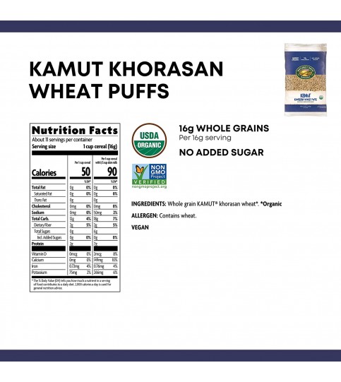 Nature's Path Puffed Kamut Cereal (12x6 Oz) Nature's Path Puffed Kamut Cereal (12x6 Oz)