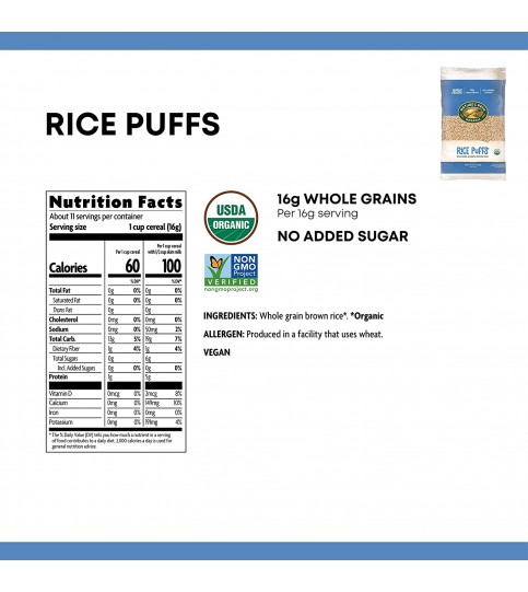 Nature's Path Puffed Rice Cereal (12x6 Oz) Nature's Path Puffed Rice Cereal (12x6 Oz)